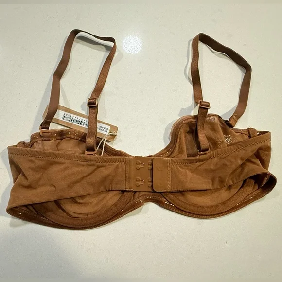 SKIMS Sheer Underwire Bra in Chestnut Brown 34B-NWT - Picture 2 of 3
